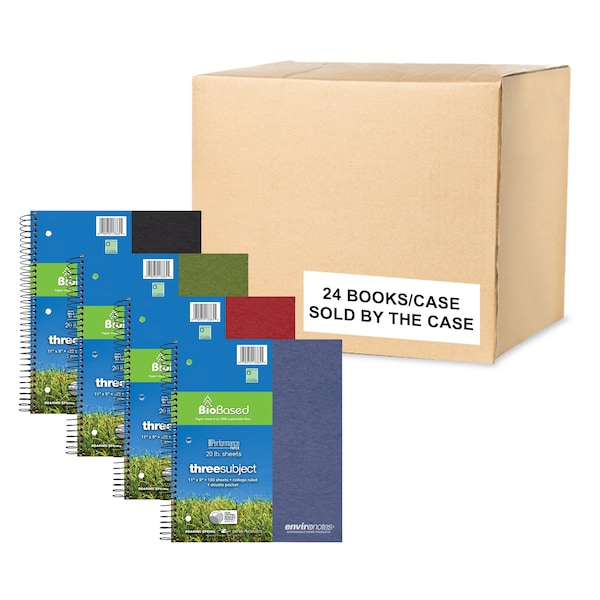 Case of 3 Subject 1 Pkt Wirebound Notebooks, 11