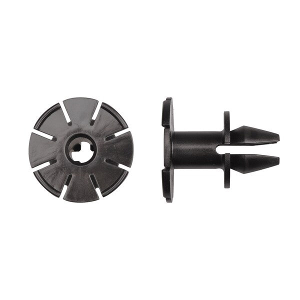 Blk Nyln Trim Retainers 12.7mm Hole Size 14mm Stem PK15