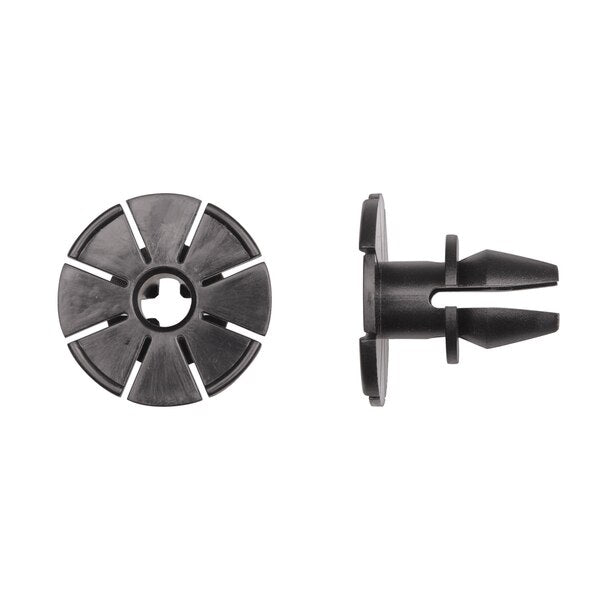 Blk Nyln Trim Retainers 12.7mm Hole Size 14mm Stem PK15