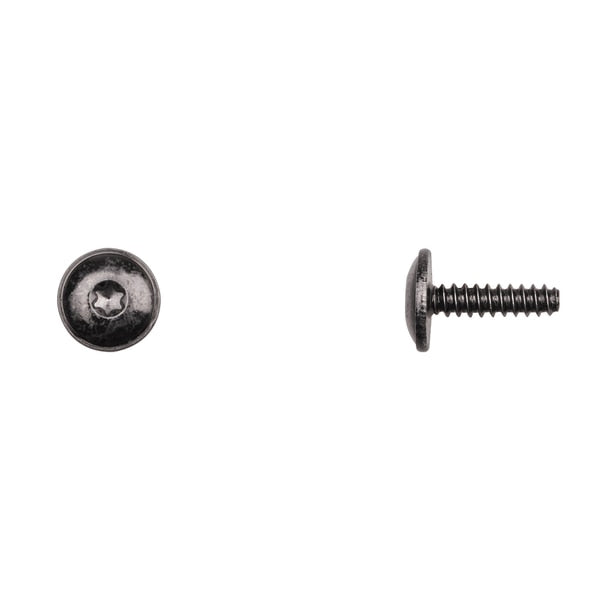 Blk Torx Truss Head Screws 4.8-1.61X18mm 15mm Head PK25