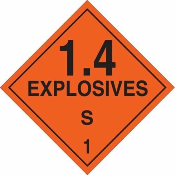 Vehicle Placard, Explosives 1.4
