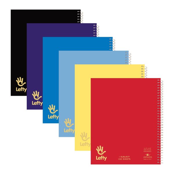 Case of Lefty WB Left Handed Notebooks, 1 Sub, 8.5