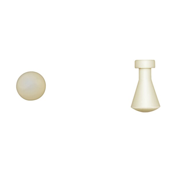 Beige Paintless Glue Tabs 14.5mm Head Dia Oval Type PK10