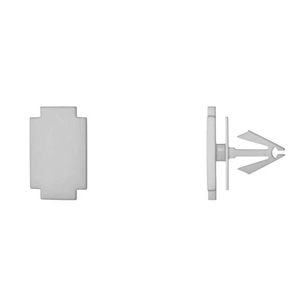 Wht Nyln Moulding Retainers 9mm Hole Size 16mm Stem L PK25
