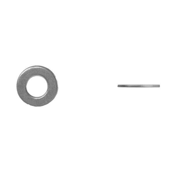 Flat Washer, Fits Bolt Size 3/8 in Bright Zinc Plated Finish