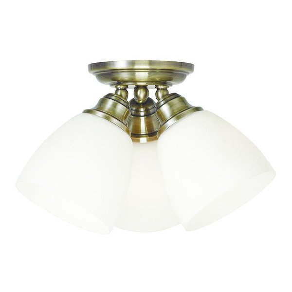 Somerville 3 Light Antique Brass Ceiling Mount