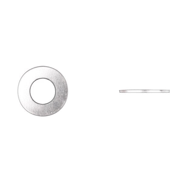 Flat Washer, Fits Bolt Size 7/16 in Bright Zinc Plated Finish
