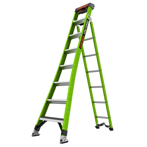FIBERGLASS COMBINATION LADDER, 3-in-1 All-Access Combination Ladder Configuration, 17 ft