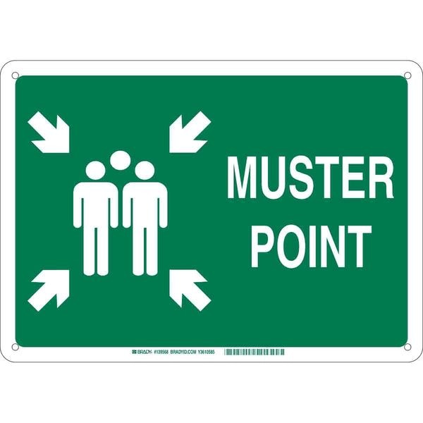 Emergency Sign, Plastic, Muster Point