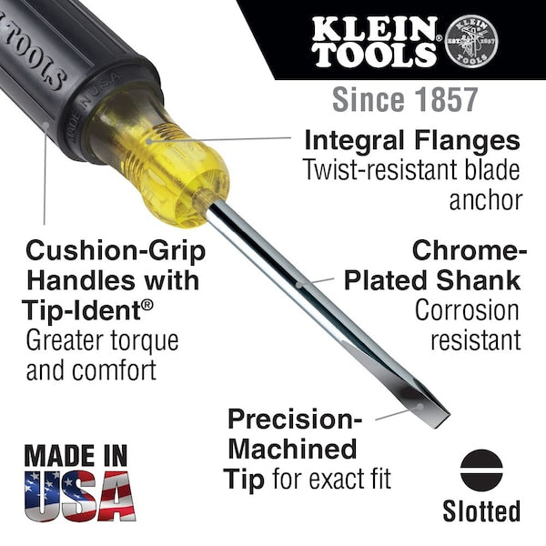 General Purpose Slotted Screwdriver 3/16 in Round