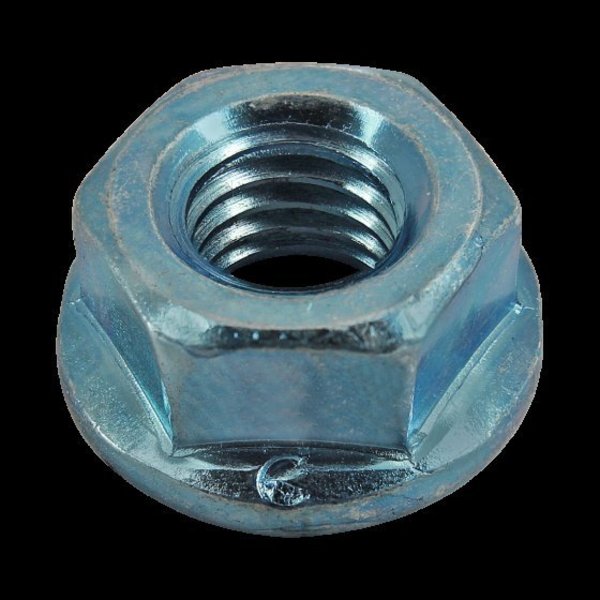 M8-1.25 Flanged Hex Head Nut Blue Zinc