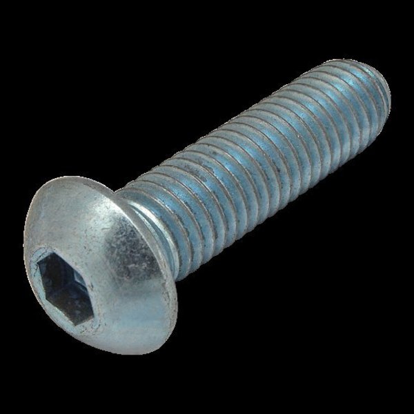 M8-1.25 Socket Head Cap Screw, Blue Zinc Plated Steel, 30 mm Length
