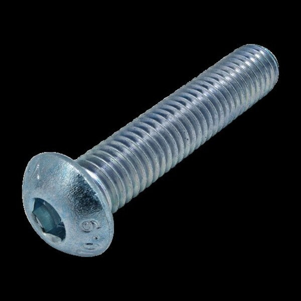M8-1.25 Socket Head Cap Screw, Blue Zinc Plated Steel, 40 mm Length