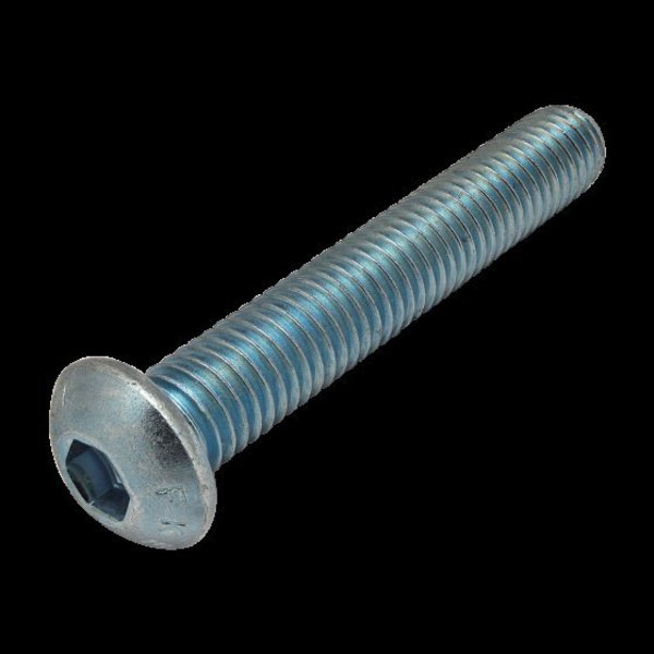 M8-1.25 Socket Head Cap Screw, Blue Zinc Plated Steel, 50 mm Length