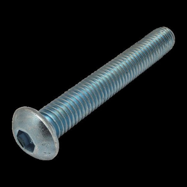 M8-1.25 Socket Head Cap Screw, Blue Zinc Plated Steel, 60 mm Length