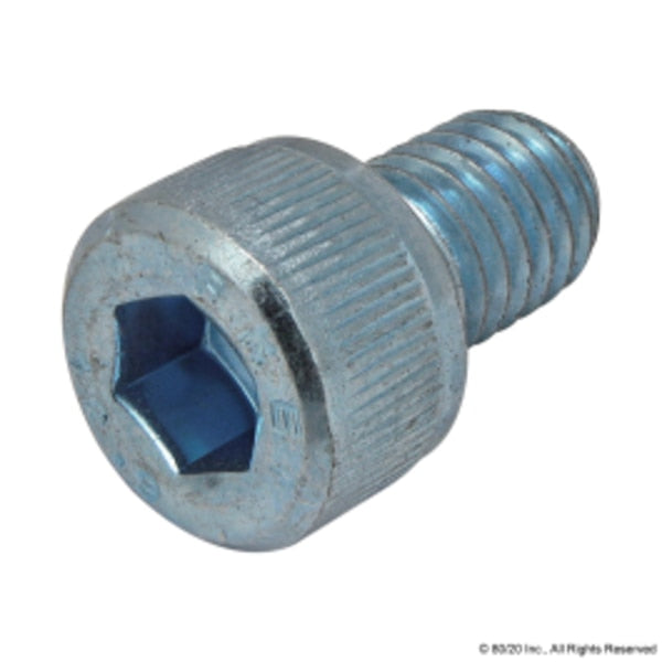 M8-1.25 Socket Head Cap Screw, Blue Zinc Plated Steel, 12 mm Length