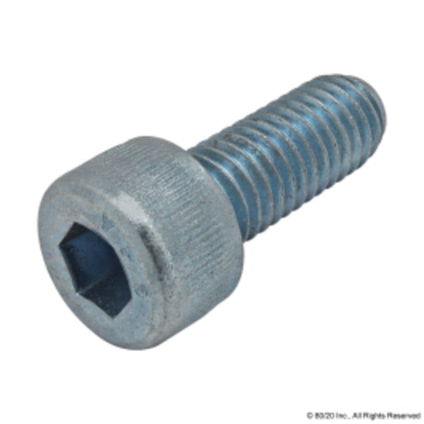 M8-1.25 Socket Head Cap Screw, Blue Zinc Plated Steel, 20 mm Length