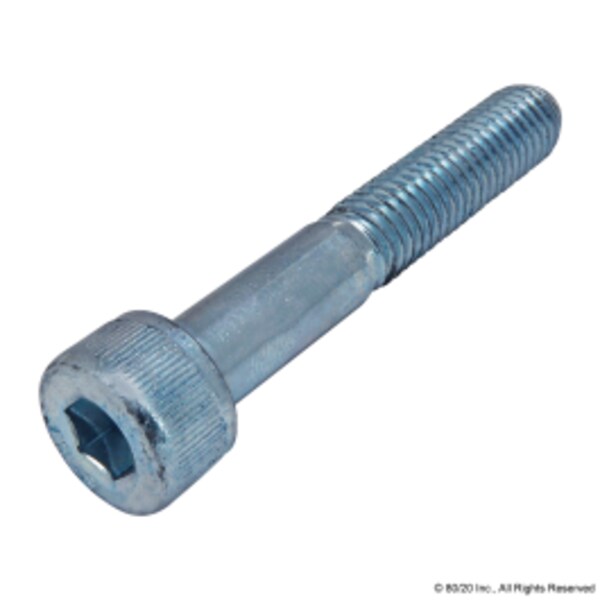 M8-1.25 Socket Head Cap Screw, Blue Zinc Plated Steel, 50 mm Length