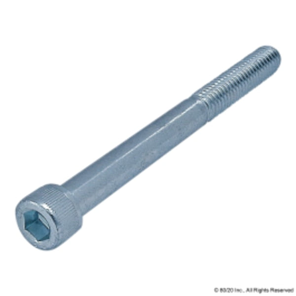 M8-1.25 Socket Head Cap Screw, Blue Zinc Plated Steel, 80 mm Length