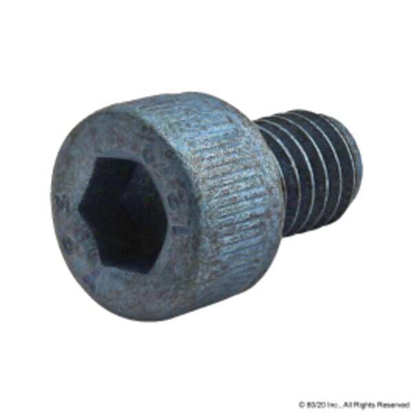 M6-1.00 Socket Head Cap Screw, Blue Zinc Plated Steel, 8 mm Length