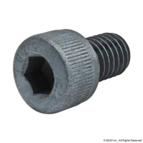 M8-1.25 Socket Head Cap Screw, Blue Zinc Plated Steel, 12 mm Length