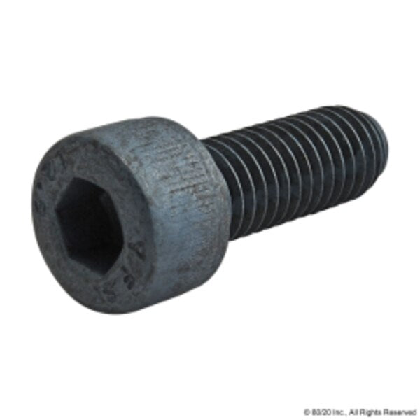 M8-1.25 Socket Head Cap Screw, Blue Zinc Plated Steel, 22 mm Length