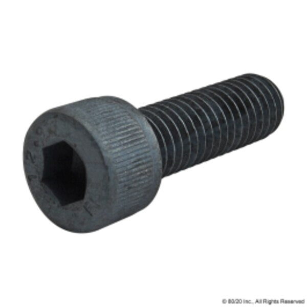 M8-1.25 Socket Head Cap Screw, Blue Zinc Plated Steel, 25 mm Length