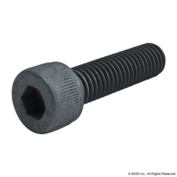 M8-1.25 Socket Head Cap Screw, Blue Zinc Plated Steel, 30 mm Length