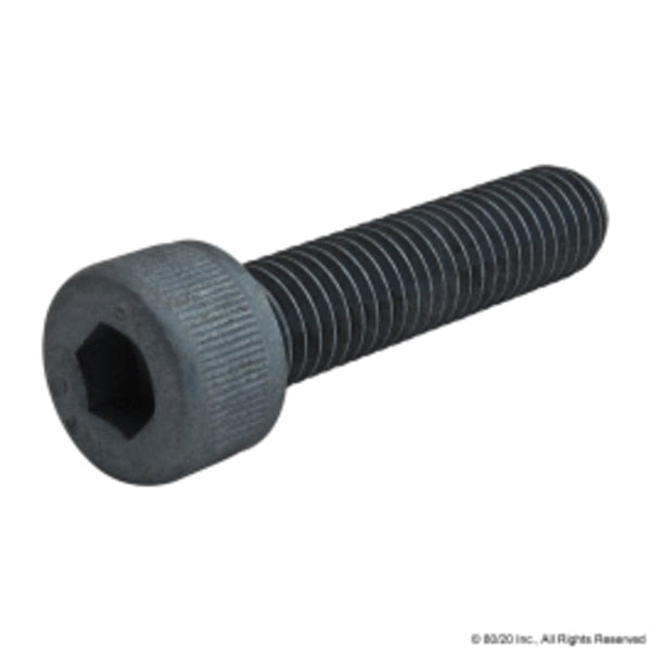 M8-1.25 Socket Head Cap Screw, Blue Zinc Plated Steel, 35 mm Length
