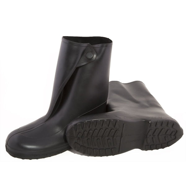 Overboots, Mens, 3XL, Button, Black, Rubber, PR