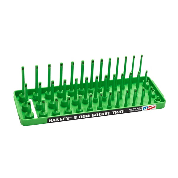 Metric Three Row Socket Tray for 1/4