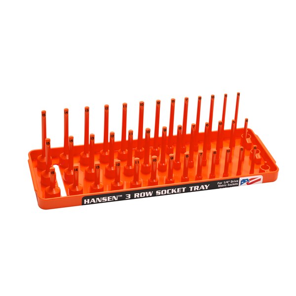Metric Three Row Socket Tray for 1/4
