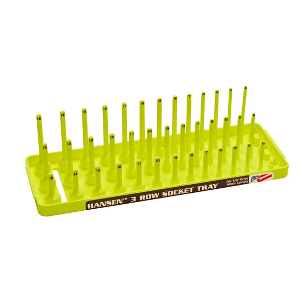 Metric Three Row Socket Tray for 1/4