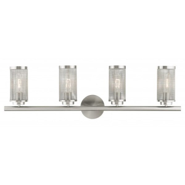 Brushed Nickel Vanity Sconce, 4 Light