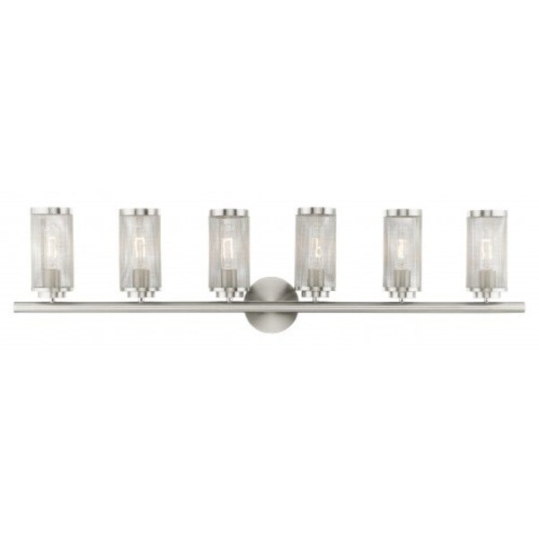 Brushed Nickel Vanity Sconce, 6 Light