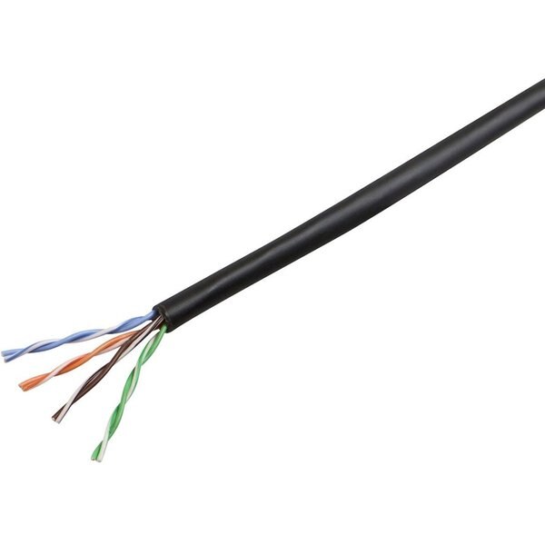 Data Cable, 1000 ft. L, Black Jacket