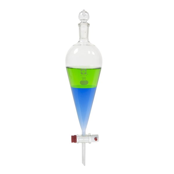 Sibata Glass Separatory Funnel, 500mL