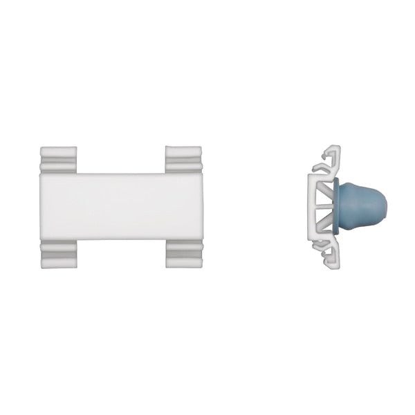Wht Nyln Moulding Clips 25.5mm Wide 11mm Stem L PK25