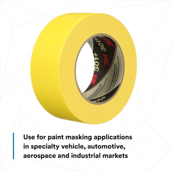 Masking Tape, Yellow, 1-7/8in x 60yd, PK24