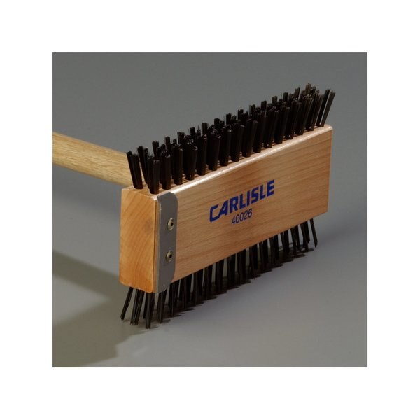 Broiler w/Carbon Steel Bristle, 30.5 in, Package Quantity 6, 30 in L Handle, 1/2 in L Brush, Wood