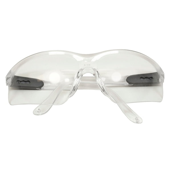 Safety Glasses, Wraparound Clear Polycarbonate Lens, Scratch-Resistant