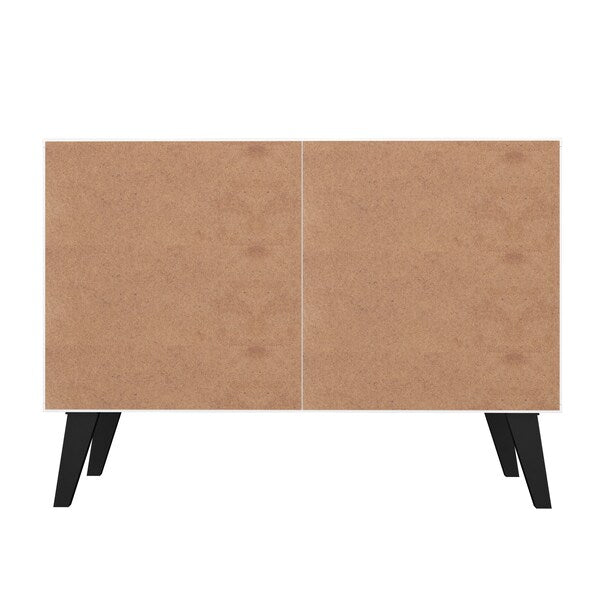 Amsterdam Double Side Table 2.0 with 3 Shelves in Red and Blue
