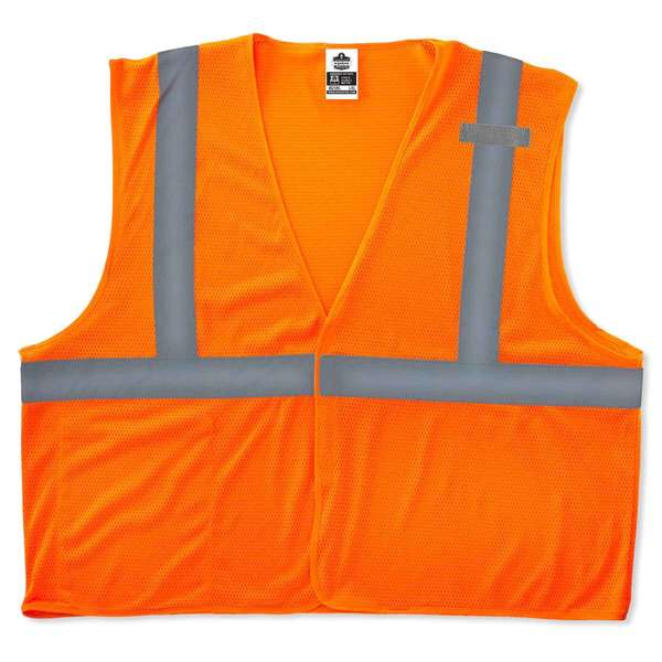 Economy Mesh Vest, Orange, S/M