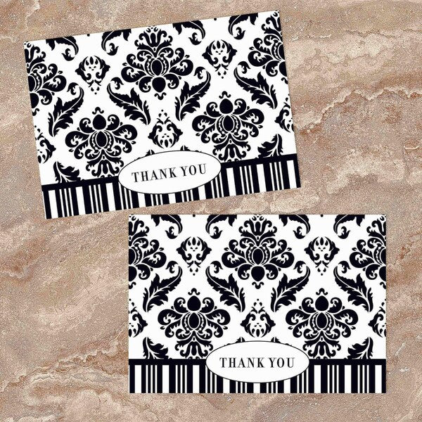 Thank You Card, Black and White Da, PK50