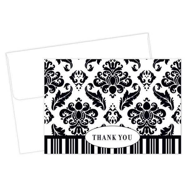 Thank You Card, Black and White Da, PK50
