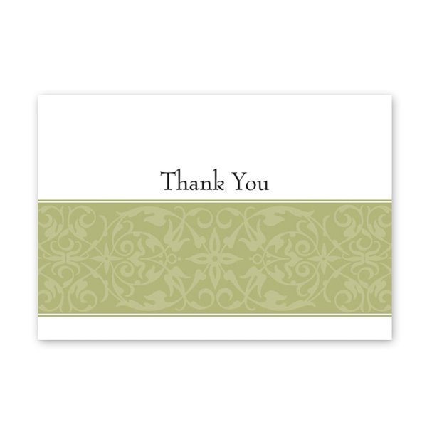 Thank You Card and Envelopes, Sage, PK50