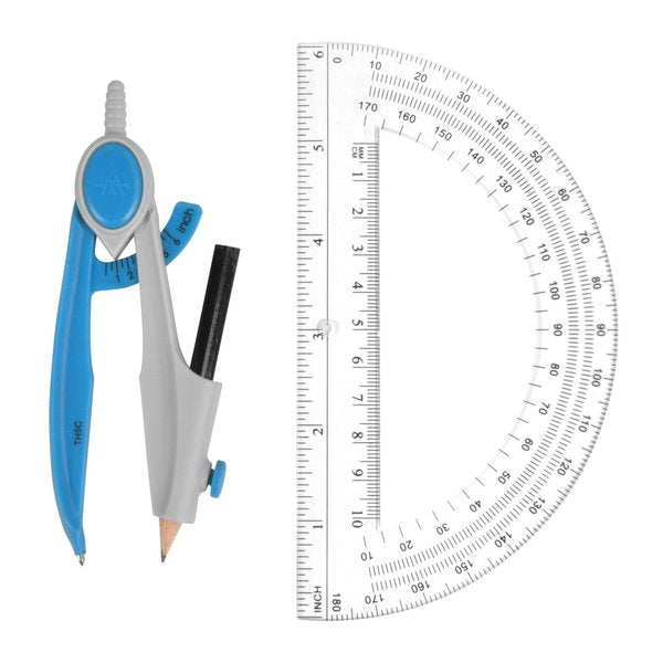 Math Sets, 2 pc. Compass & Protractor Set