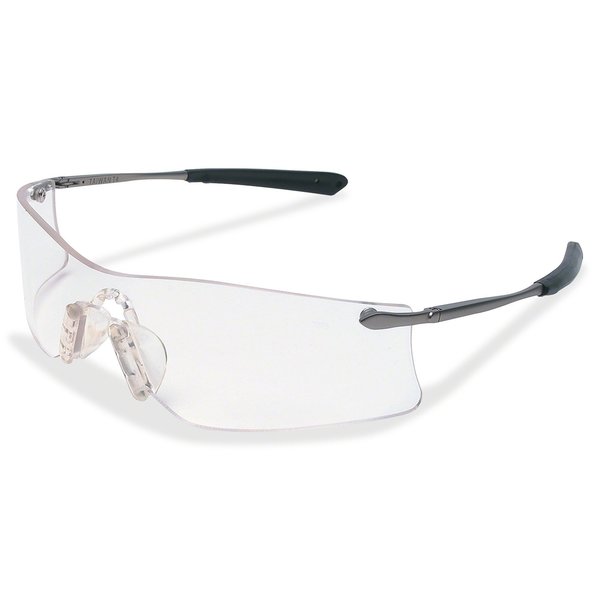 Safety Glasses, Wraparound Clear Polycarbonate Lens, Anti-Fog, Scratch-Resistant