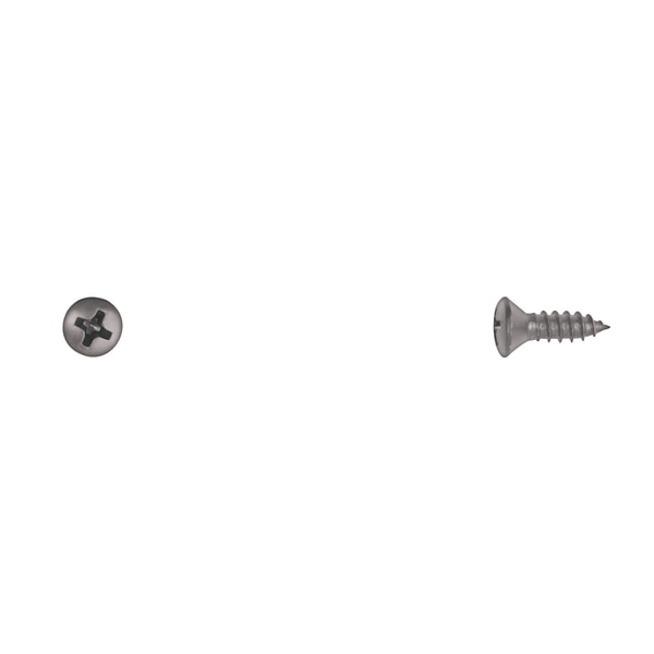 Sheet Metal Screw, #8 x 1/2 in, Black Oval Head Phillips Drive
