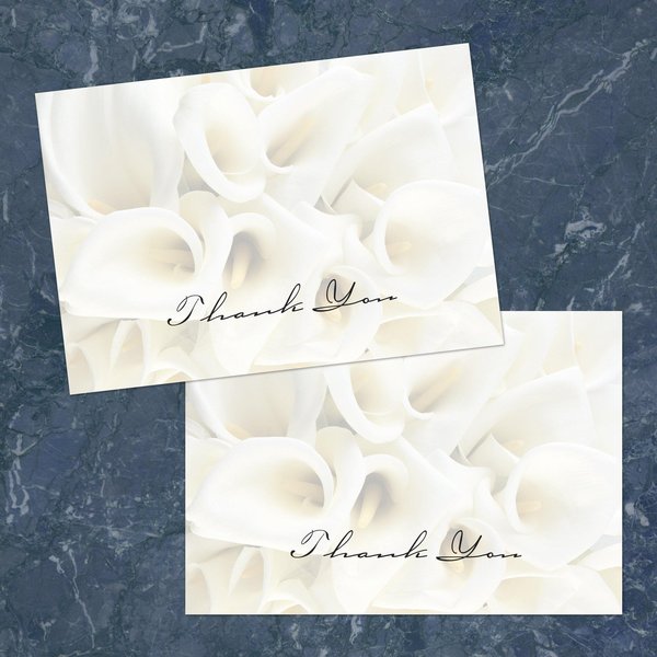 Thank You Card W/Envelope, White Ca, PK50